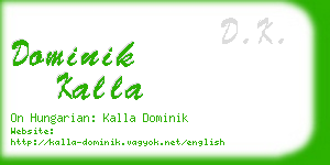 dominik kalla business card